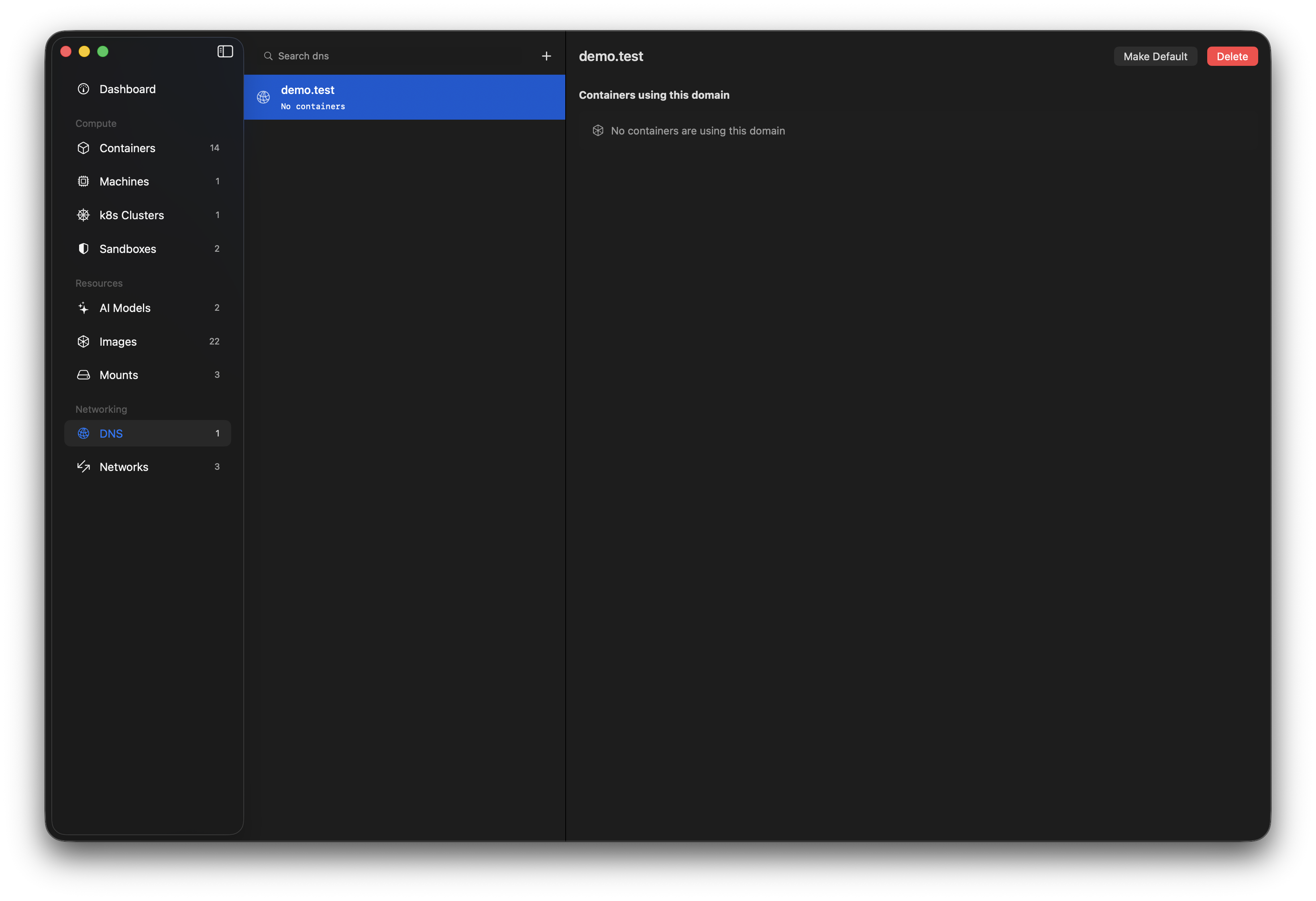 DNS domain management in Orchard